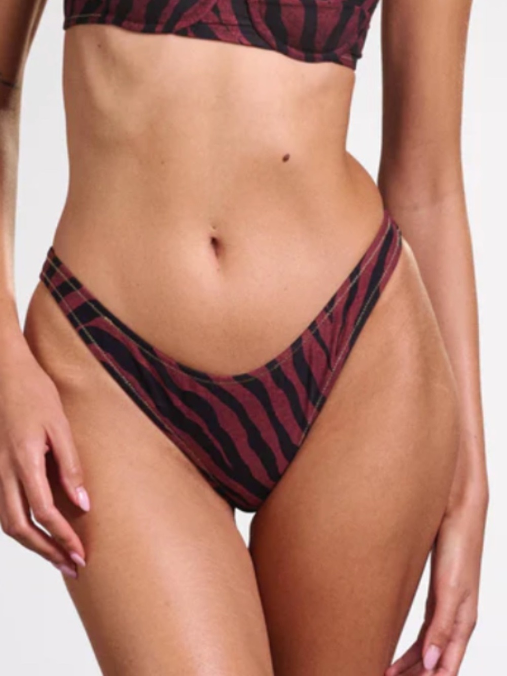 Reina Olga brown tiger print Large L bikini bottoms